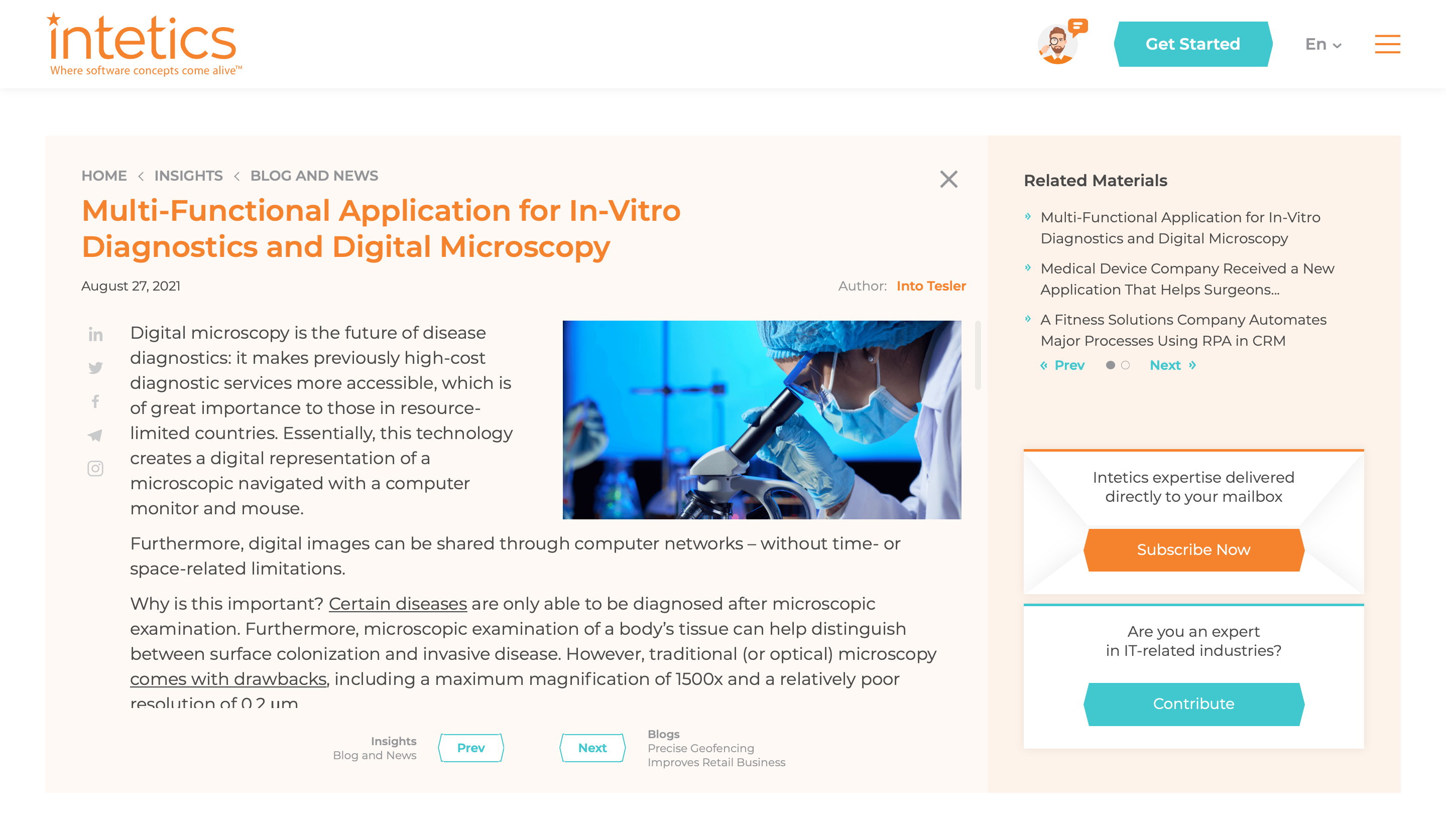 Multi-Functional Application for In-Vitro Diagnostics and Digital Microscopy ​​​​​​​
