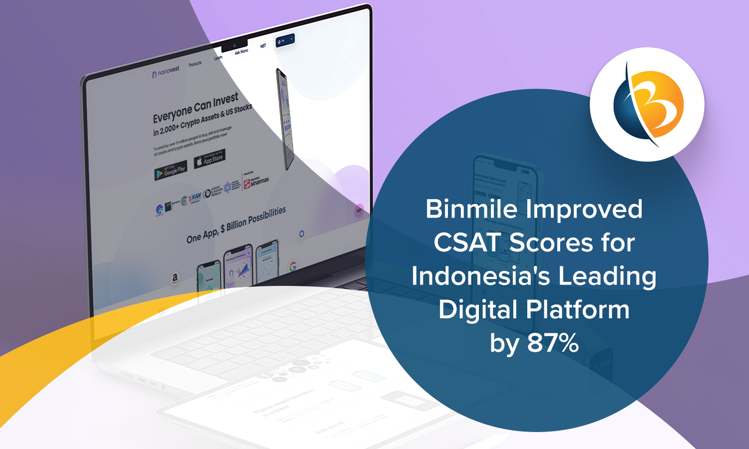 Binmile Improved CSAT Scores for Indonesia's Leading Digital Platform by 87 percent 